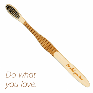 Mobake Motivačná bambusová kefka "Do what you love." (medium)