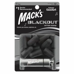 Mack's Blackout® Veľkosť balenia: 7 párov Čierne štuple do uší