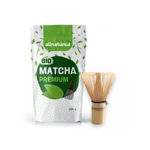Allnature Matcha Tea 100g & Japonská metlička Zvýhodnené balenie
