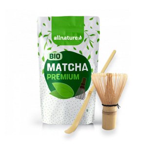 Allnature Matcha Tea 100g & Japonská metlička & Bambusová lyžička Zvýhodnené balenie