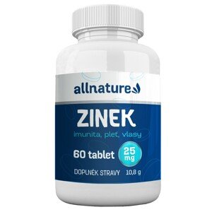 Allnature Zinok - 25 mg - 60 tbl. Výživový doplnok