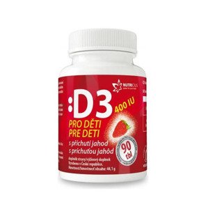 Nutricius Vitamín D3 pre deti - jahoda 90 tabliet Výživový doplnok