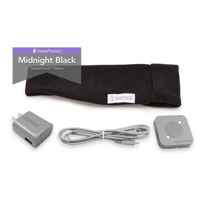 SleepPhones® Effortless™ Rozmery: M, Materiál: Fleece (mäkký, teplejší) Bezdrôtové slúchadlá na spanie s bezdrôtovou nabíjačkou