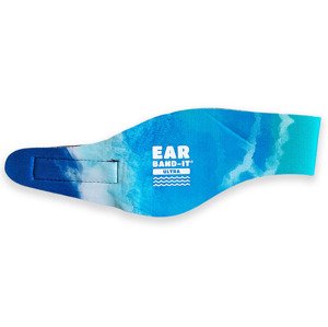 Ear Band-It® Ultra batikovaná Modrá Veľkosť čelenky: Stredná Čelenka na plávanie