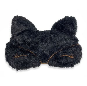 Maska na oči na spanie - Čierna chlpatá mačka
