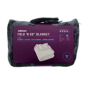Cabeau Fold'n Go™ Farba: Čierna Cestovná deka z mikrovlákna