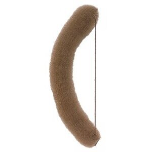 Výplň do vlasov banán s gumičkou, 18 cm hnedý