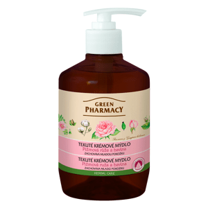 Green Pharmacy Pižmová ruža a bavlna - tekuté krémové mydlo pre zachovanie mladej pokožky, 460 ml
