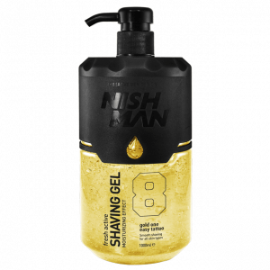 Nishman Shaving Gel - žltý gél na holenie, 08 Gold One - 1000 ml