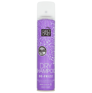 Girlz Only Dry Shampoo - suché šampóny, 200 ml, De Frizz - uhladzujúci a antistatický