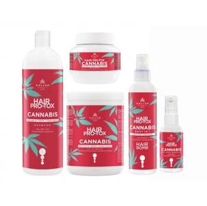 SET: Kallos PRO-TOX CANNABIS šampón a maska, 1000 ml, Hair Bomb, 200 ml, Dry End Serum, 50 ml + maska 275 ml