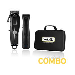 Wahl Combo Cordless (08592-107H) - Super Taper Cordless Black 08591 a Beret Stealth 8841- prof. set strojčekov na akumulátor v taške + ClipperCare PLUS - sprej na čistenie 5v1, 400 ml