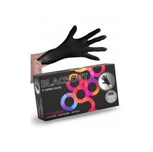 Framar GLV-BO-MED Blackout Nitrile Gloves 9" PowderFree- bezpúdrové nitrilové rukavice, čierne, 100 ks