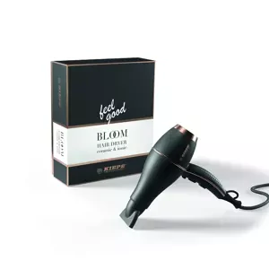 Kiepe Bloom Hair Dryer Ceramic + Ion - fén na vlasy, 2000W 8310.4 čierny v kombinácií s rose gold prvkami
