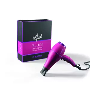 Kiepe Bloom Hair Dryer Ceramic + Ion - fén na vlasy, 2000W 8310.1 ružový s fialovými prvkami