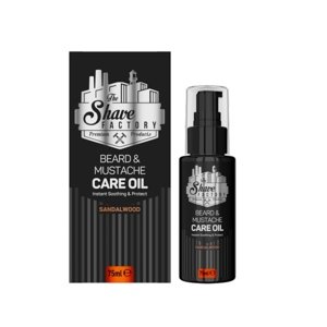 The Shave Factory Beard and Mustache Care Oil SandalWood - olej na bradu a fúzy s vôňou santalového drievka, 75 ml