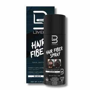 L3vel3 Hair Fibers - vlasové vlákna, 27,5 g Black - čierne