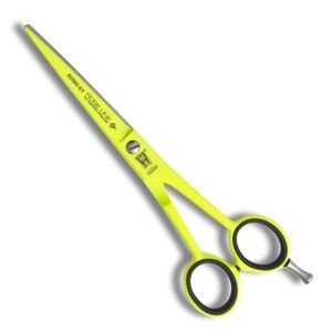 Witte Solingen Rose Line Neon Shock Scissors - profesionálne kadernícke nožnice s mikro-zúbkami - neonová kolekcia 82055-SY - 5,5" (Shock Yellow) - žlté