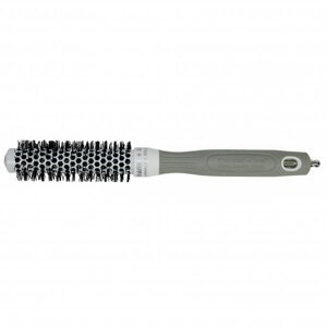 Olivia Garden BlowOut Shine White/Grey - keramická kefa na fúkanie vlasov šedo-biela T 15 - priemer 15 mm
