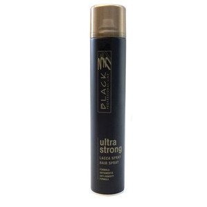 Black professional ULTRA strong Hair spray - lak na vlasy s ultra silným tužením 750ml