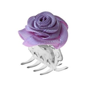 Ozdobný štipec do vlasov, s ružičkou Veľký fialový, 1 ks