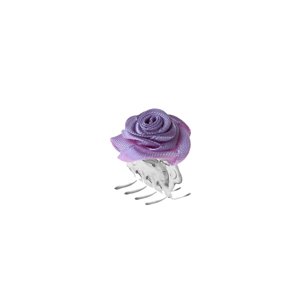 Ozdobný štipec do vlasov, s ružičkou Malý fialový, 1 ks