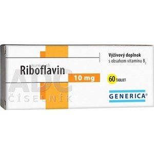 GENERICA spol. s r.o. GENERICA Riboflavin 10 mg tbl 1x60 ks 60 ks