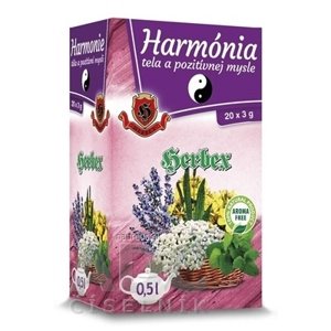 HERBEX spol. s r.o. HERBEX HARMÓNIA tela a pozitívnej mysle bylinná zmes, čaj 20x3 g (60 g) 20 x 3 g