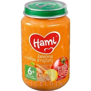 N.V. Nutricia (Groupe DANONE) Hami príkrm Zelenina s morkou a paradajkami (od ukonč. 6. mesiaca) 1x200 g 200 g