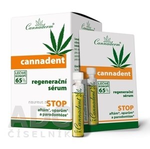Simply You Pharmaceuticals a.s. Cannaderm CANNADENT regeneračné sérum na afty a opary 10x1,5 ml 10 x 1.5 ml