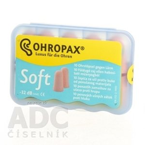 Ohropax OHROPAX SOFT Ušné vložky v plastovom obale 1x10 ks 10 ks