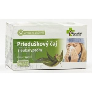HERBEX spol. s r.o. Slovakiapharm Prieduškový čaj s eukalyptom 20x1,5 g (30 g) 20 x 1.5 g