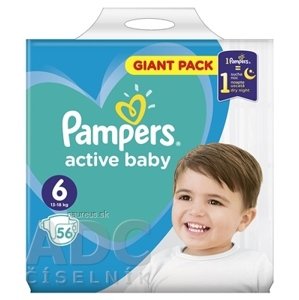 Procter and Gamble DS Polska Sp. z o.o. PAMPERS active baby Giant Pack 6 ExtraLarge detské plienky (13-18 kg)(inov.18) 1x56 ks 56 ks