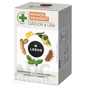 LEROS, s r.o. LEROS IMUNITA PREHRIATIE ZÁZVOR & LIPA bylinný čaj, nálevové vrecúška 20x2 g (40 g)