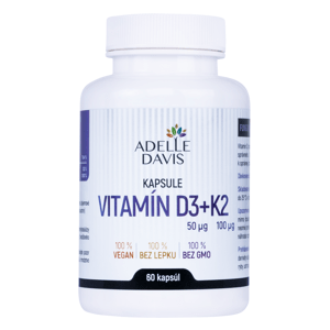 Adelle Davis Adelle Davis - Vitamín D3+K2, 60 kapsúl 60 kps