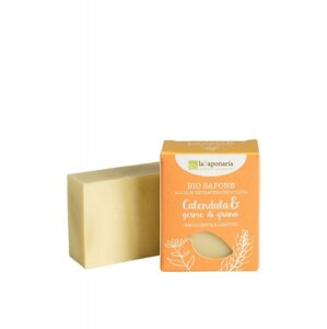laSaponaria Tuhé olivové mydlo BIO - Nechtík a pšeničné klíčky (100 g) 100 g