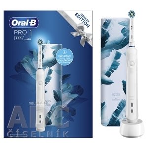 PROCTER & GAMBLE Oral-B PRO 1 750 WHITE DESIGN EDITION elektrická zubná kefka + cestovné puzdro, 1x1 set