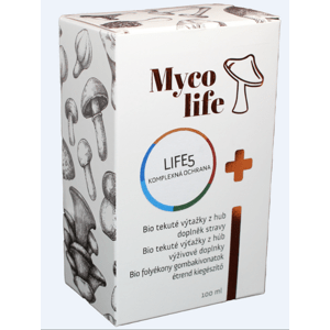 Mycolife MYCOLIFE-LIFE 5 -Strážca zdravia-bio Cordyceps, bio Mandle, bio Maitake, bio Shiitake, 100 ml 100 ml